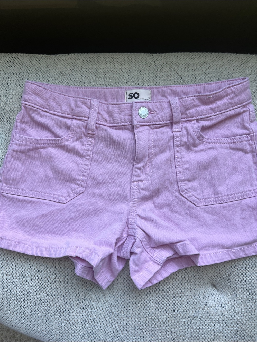 SO Pink Denim Shorts